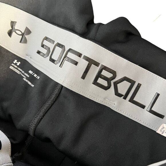 Under Armour Womens Softball Pants HeatGear Athletic Vanish Black Medium - Picture 13 of 13